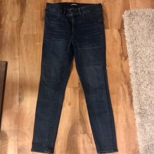 Express Dark Wash Skinny Jeans